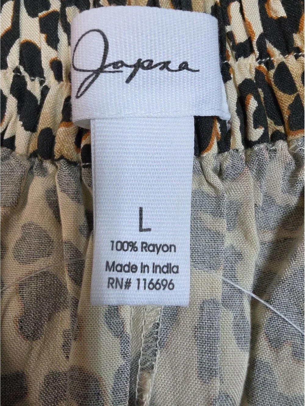 Japna Anthro Leopard Pull-On A-Line Maxi Skirt W Back Slit & Pockets Large  NWT